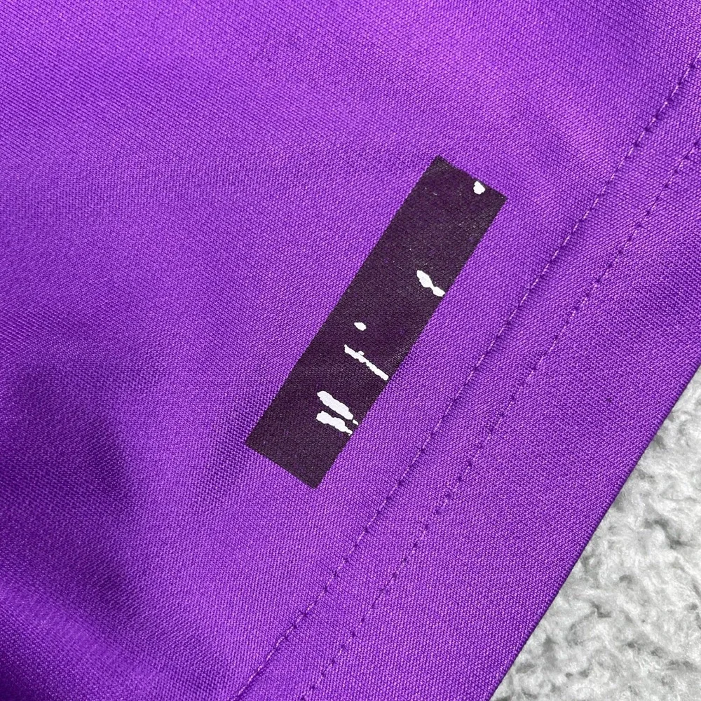 Adidas Puremotion Golf Polo Mens Medium Purple Graphic Short Sleeve Performance